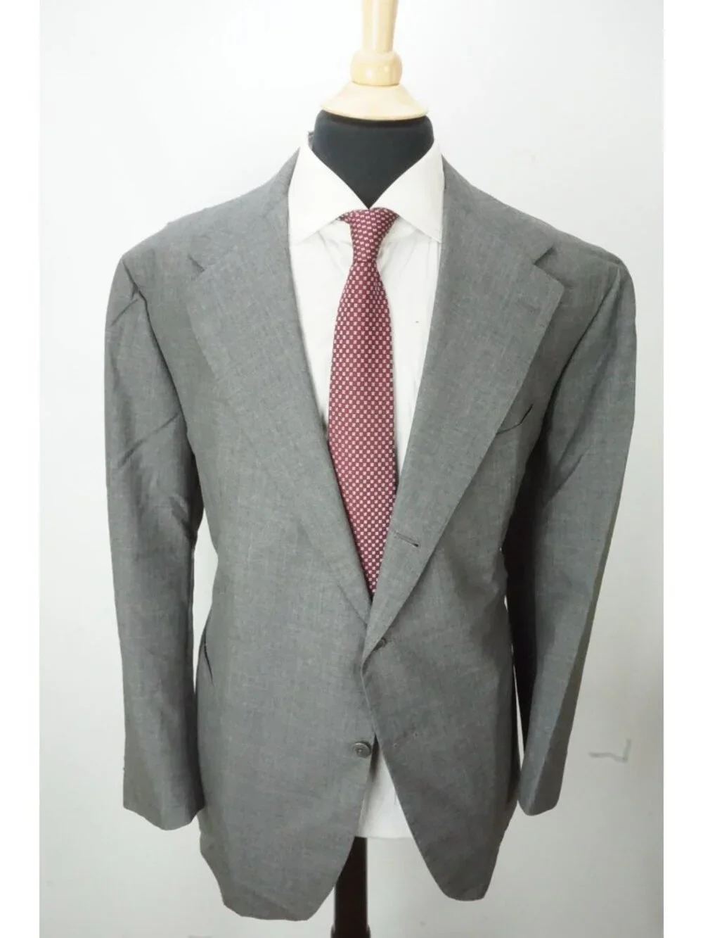 Sartoria Partenopea Gray Wool 2 Pc Suit Jacket Pant 48 US NEW